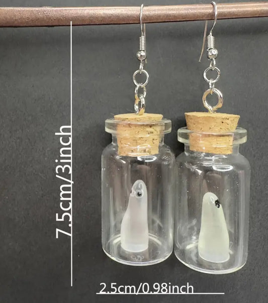 Spooky Glowing Ghost Earrings