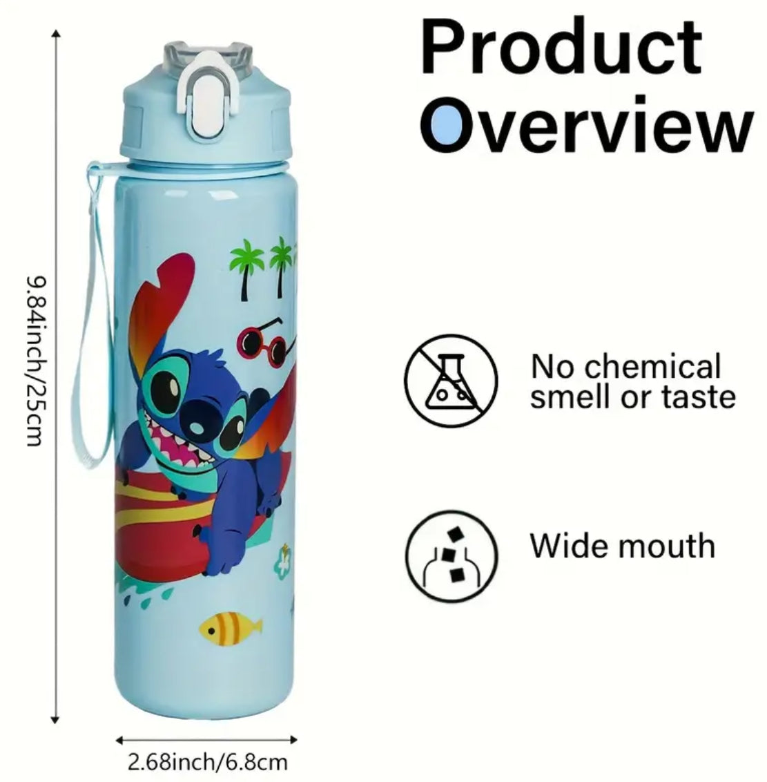 27oz Blue Alien Water Bottle