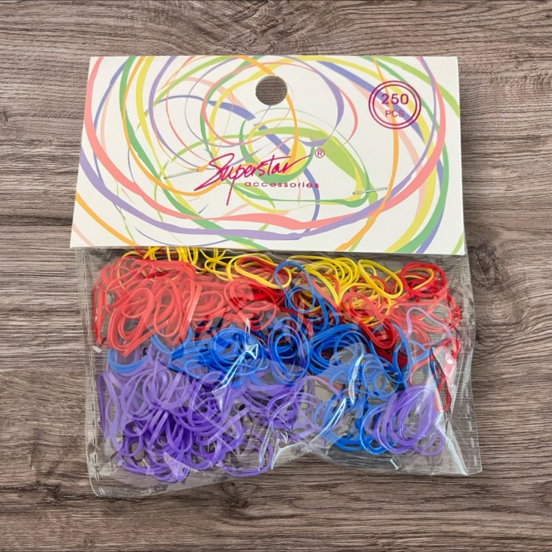 Superstar Rubber Hair Bands (250pcs)