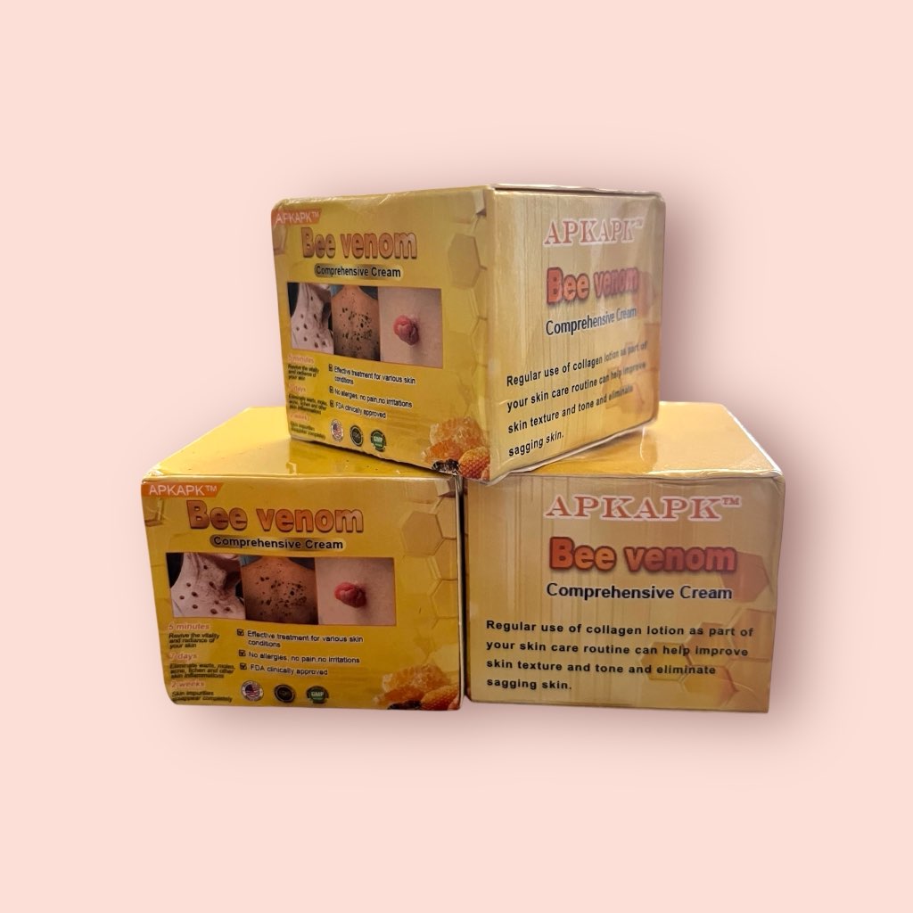 Bee Venom Comprehensive Cream, Firming & Wrinkle-Reducing Deeply Nourishes The Skin, Professional Bee Venom Skin Treatment Cream, Natural Serum Suitable for All Skin Types