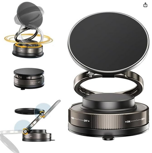 VIRAL Vacuum Absorption Phone Holder, 360° Adjustable Vacuum Magnetic Phone Holder, Suction Cup Phone Mount for Magsafe, Portable Cell Phone Holder for Car,Makeup/Gym/Mirror