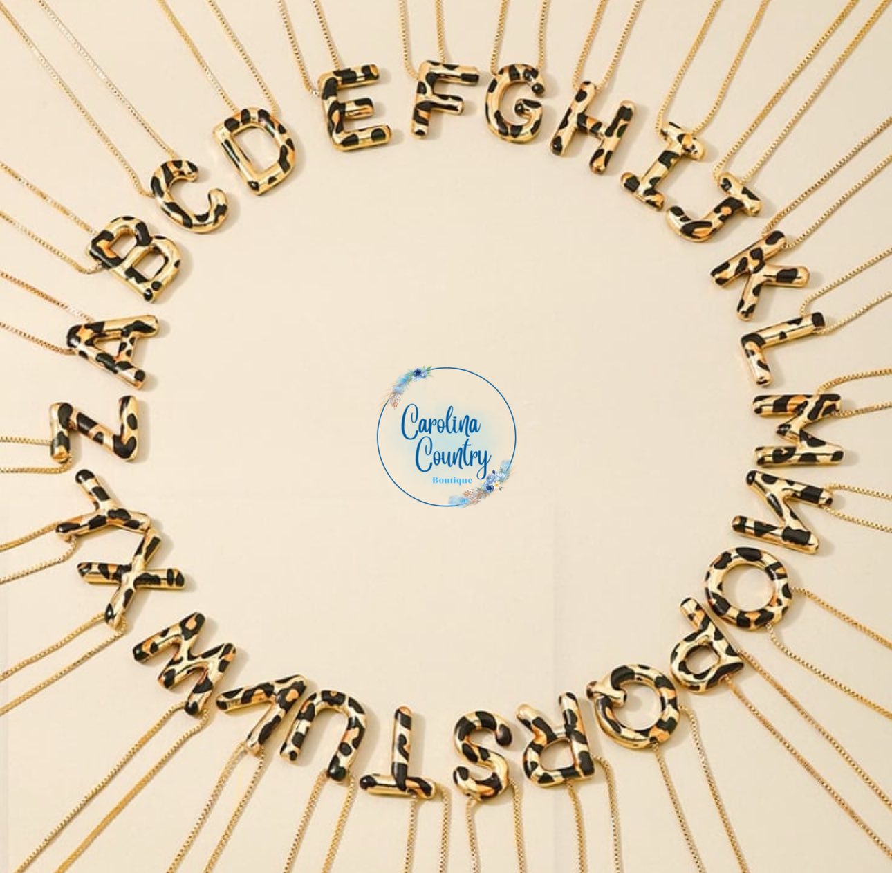 LEOPARD PRINT BUBBLE NECKLACES