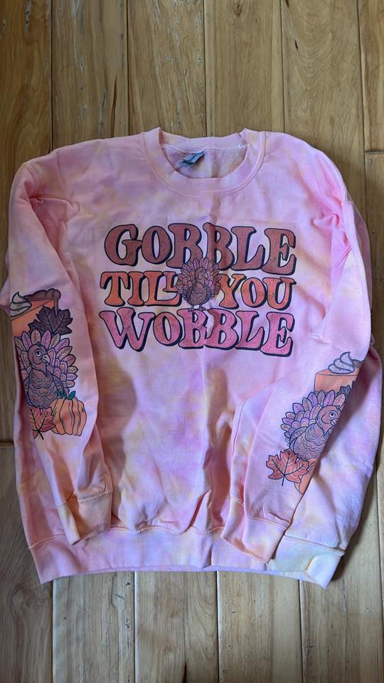 Gobble Til You Wobble - Gildan Sweatshirt - Women L
