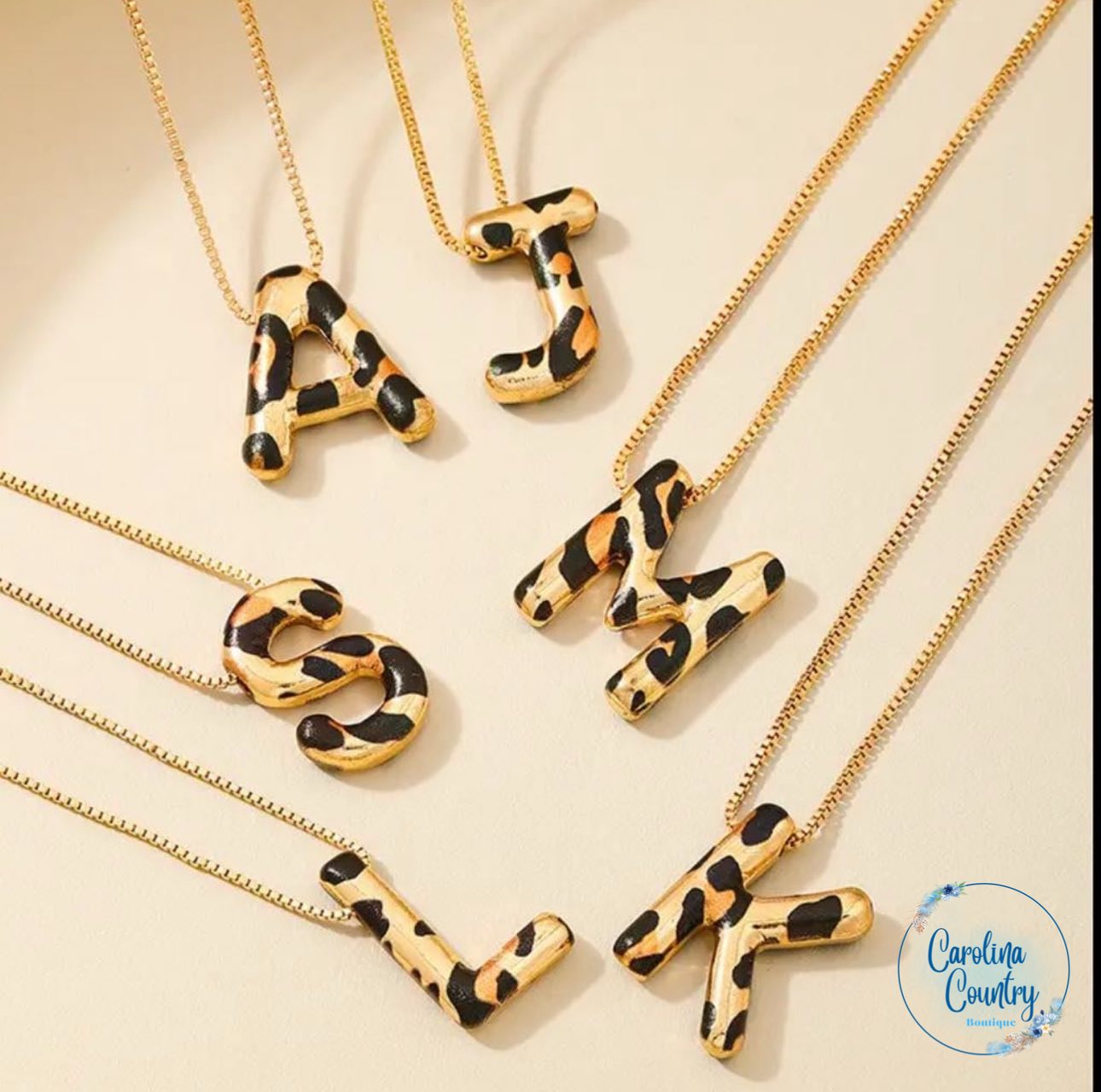 LEOPARD PRINT BUBBLE NECKLACES