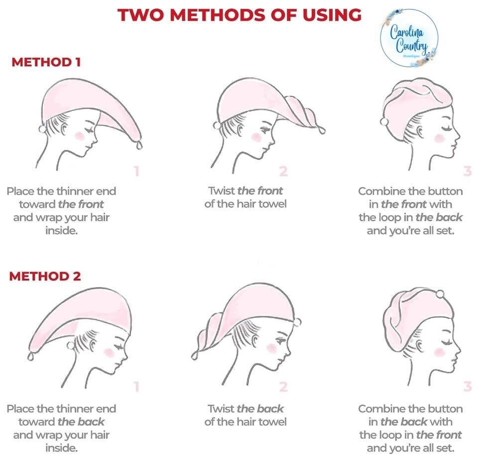 PRINTED HAIR DRYING TOWEL WRAPS