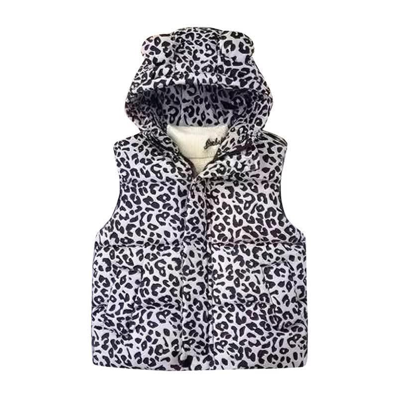 Kid's Leopard Puffer Winter Vest