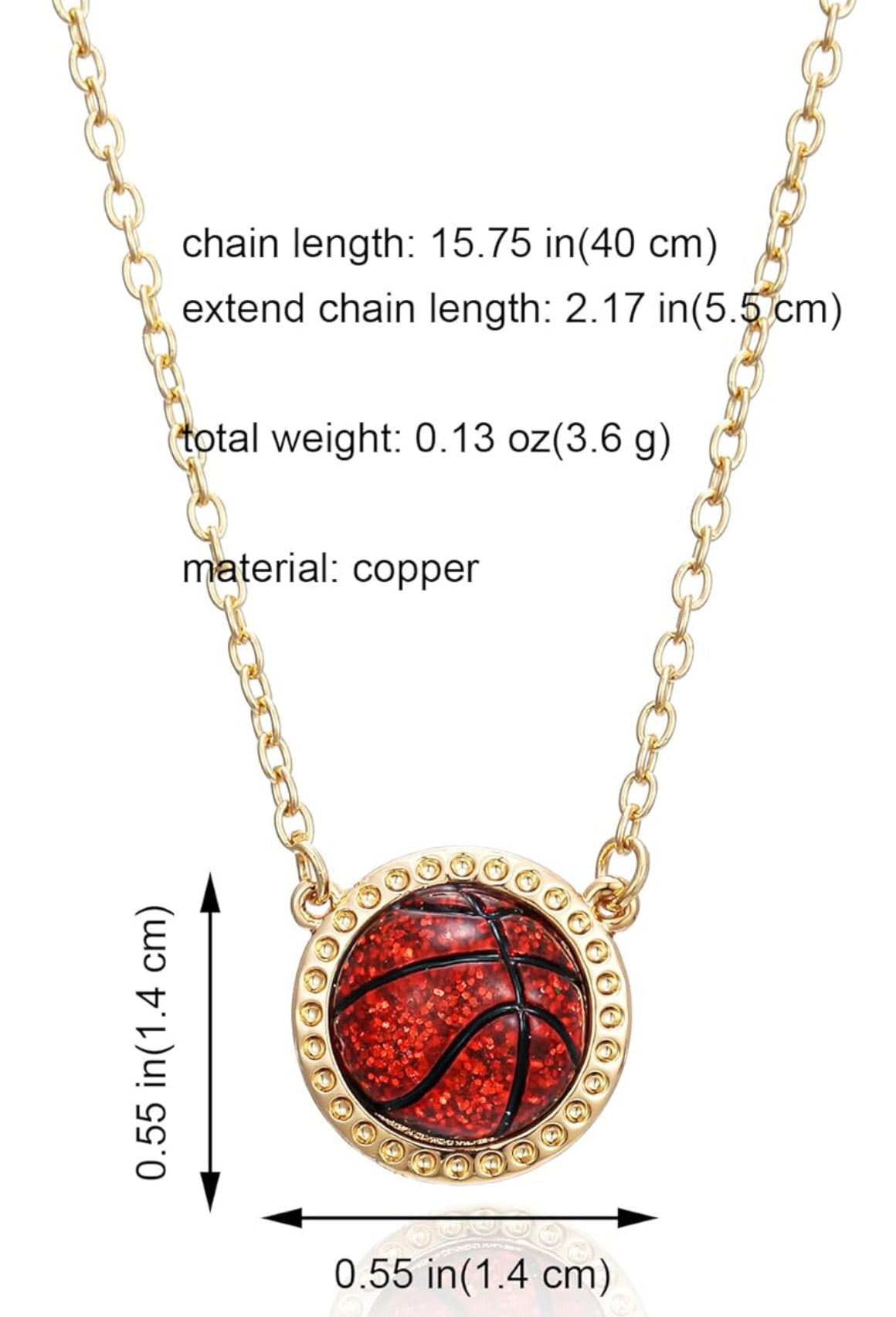 Basketball Necklace