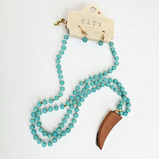 Western Earrings and Necklace Set