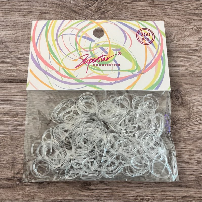 Superstar Rubber Hair Bands (250pcs)