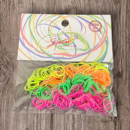 Superstar Rubber Hair Bands (250pcs)