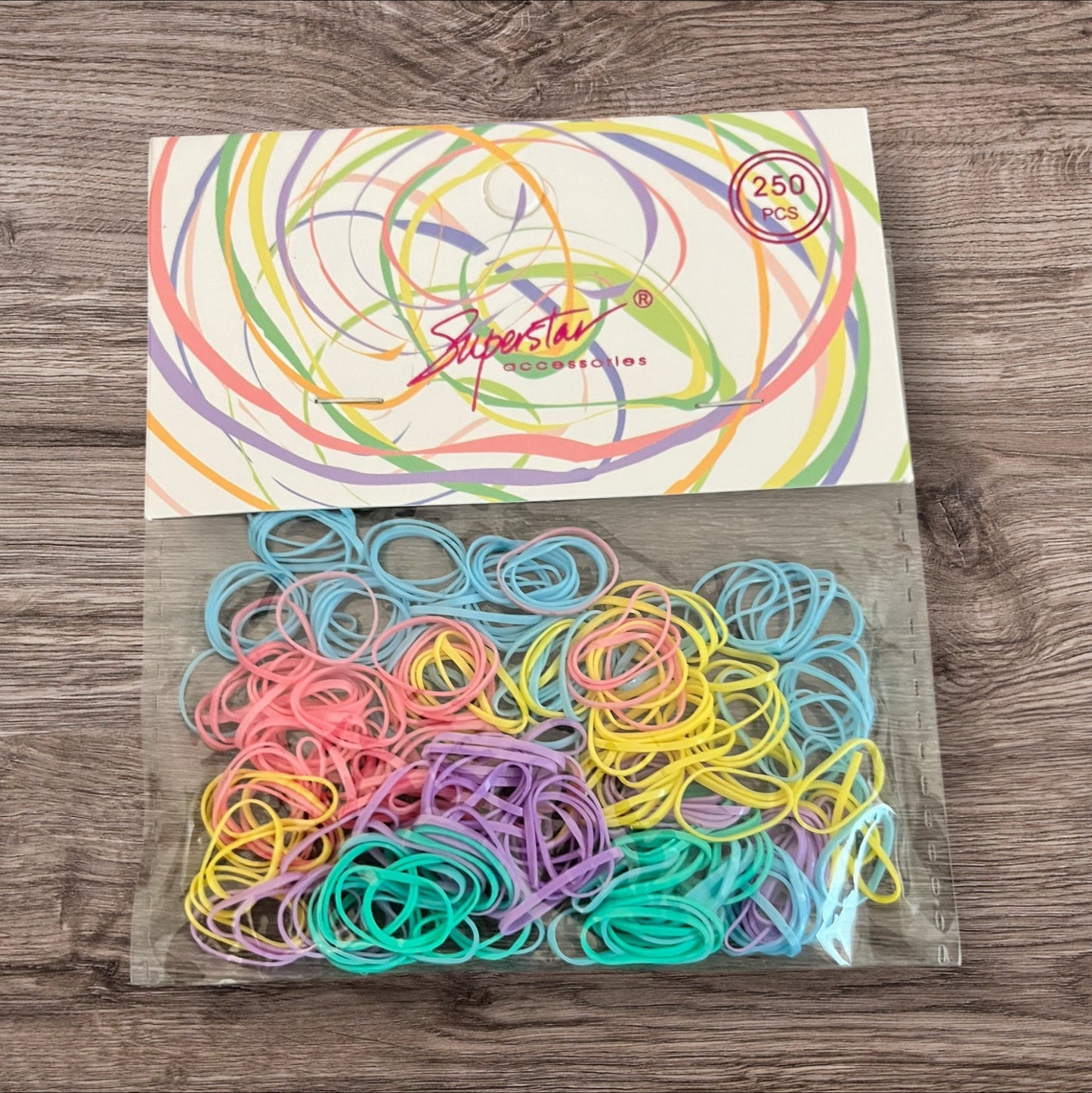 Superstar Rubber Hair Bands (250pcs)