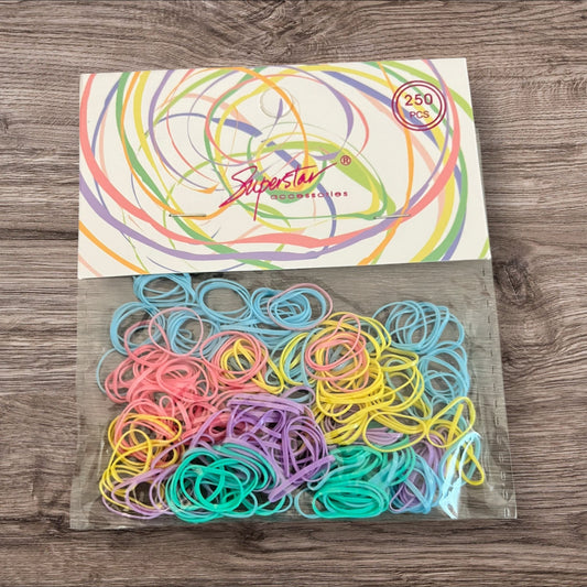 Superstar Rubber Hair Bands (250pcs)