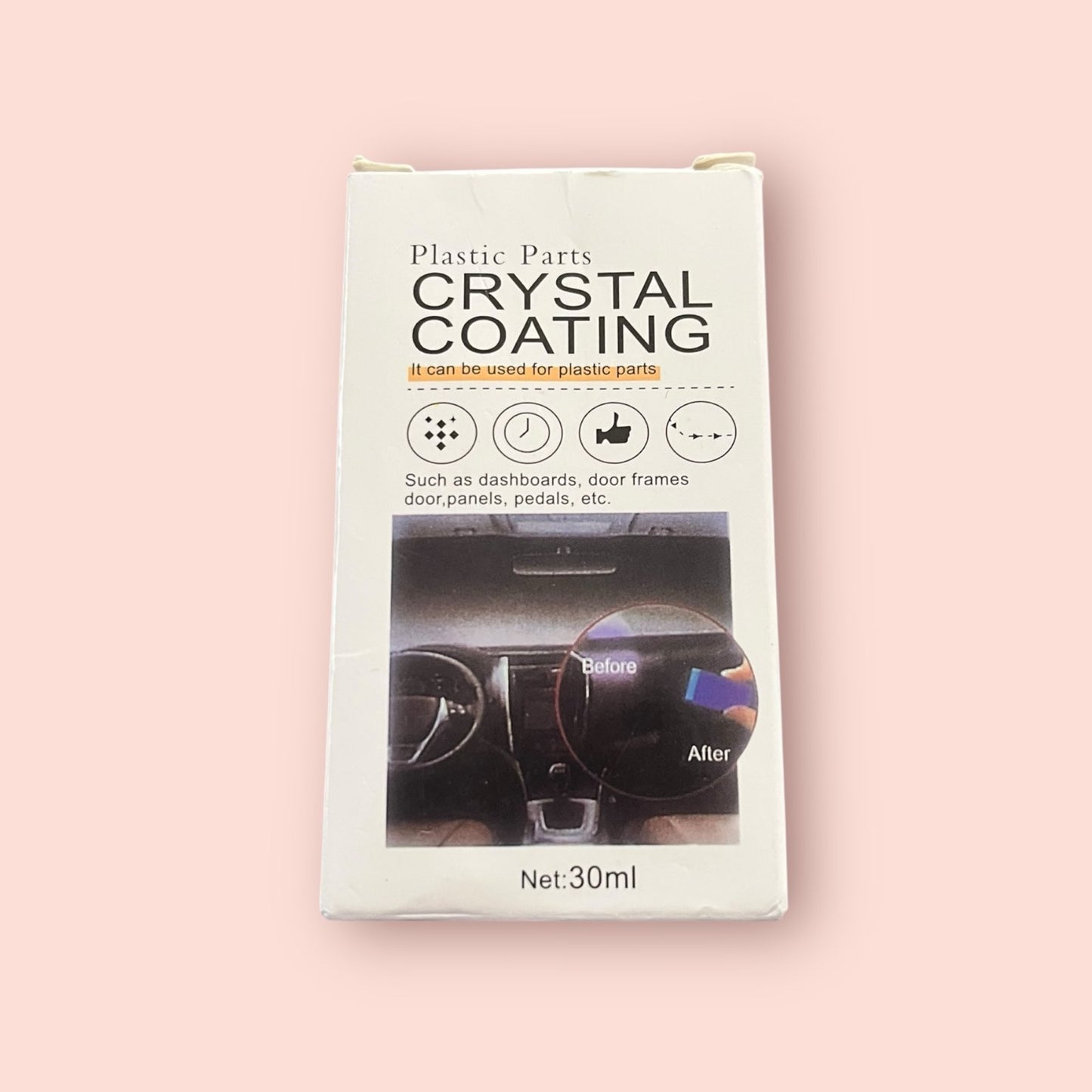 Crystal Coating for Car, Plastic Parts Refresher, Great Gloss Protection