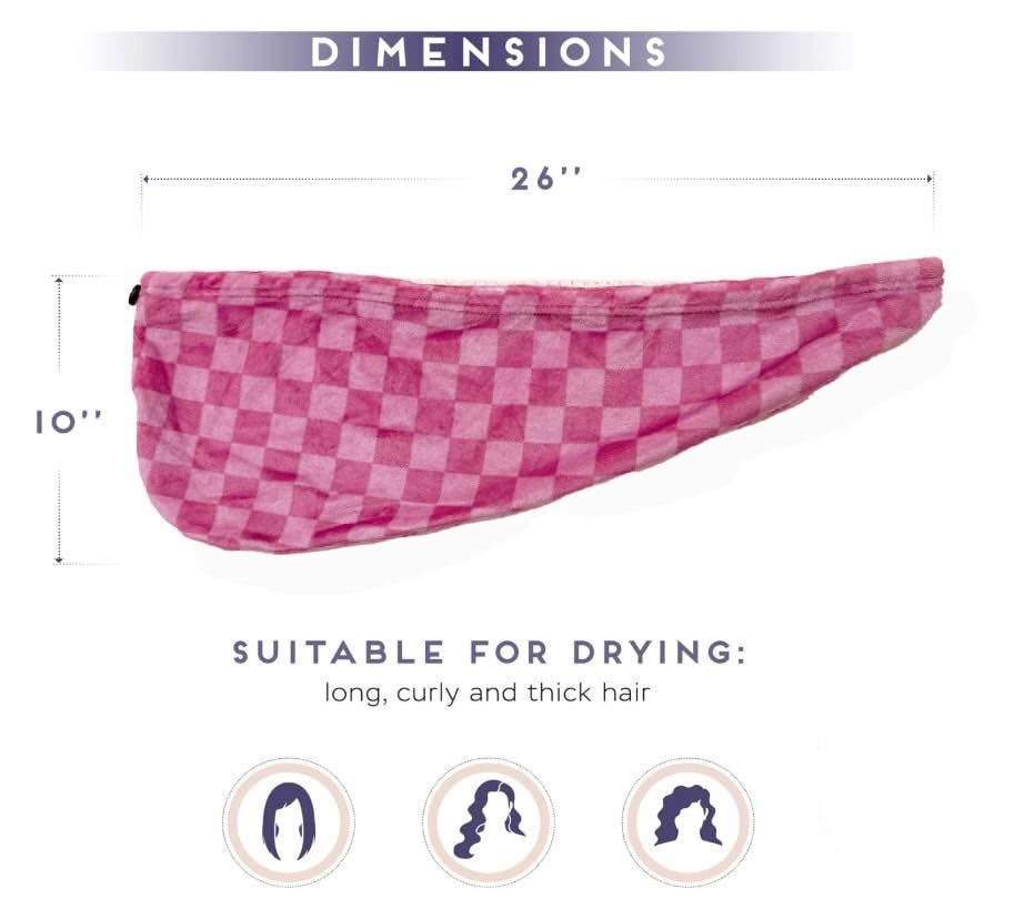 PRINTED HAIR DRYING TOWEL WRAPS